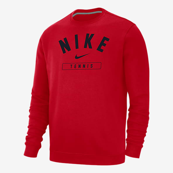 Red nike crewneck sweatshirts hot sale